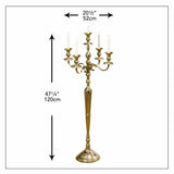 Tall Five Metal Candelabra