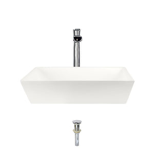 rectangular vessel sink - sink only faucet not included