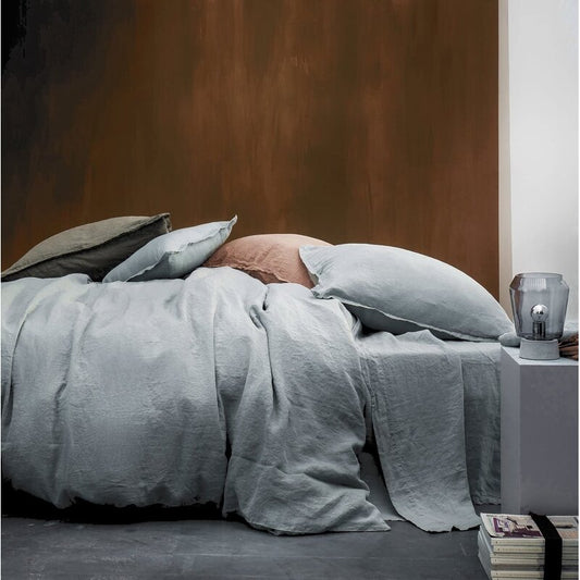 Washed Cotton Solid Colour Duvet Cover Set