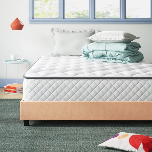 WAYFAIR SLEEP 12`` FIRM INNERSPRING MEMORY FOAM MATTRESS, MARKED FROM SHIPPING DAMAGE