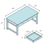 Westhoff Solid Wood Lift Top 4 Legs Coffee Table with Storage *SCRATCH & DENT*