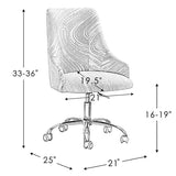 Celisa Task Chair, Black/White