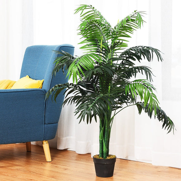 Artificial Areca Palm Decorative Silk Tree with Basket - HW59510