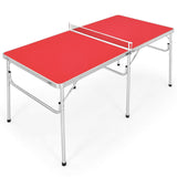 60 Inches Portable Tennis Ping Pong Folding Table with Accessories, assembled