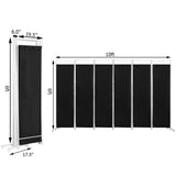 6-Panel Room Divider Folding Privacy Screen - HW65775BK