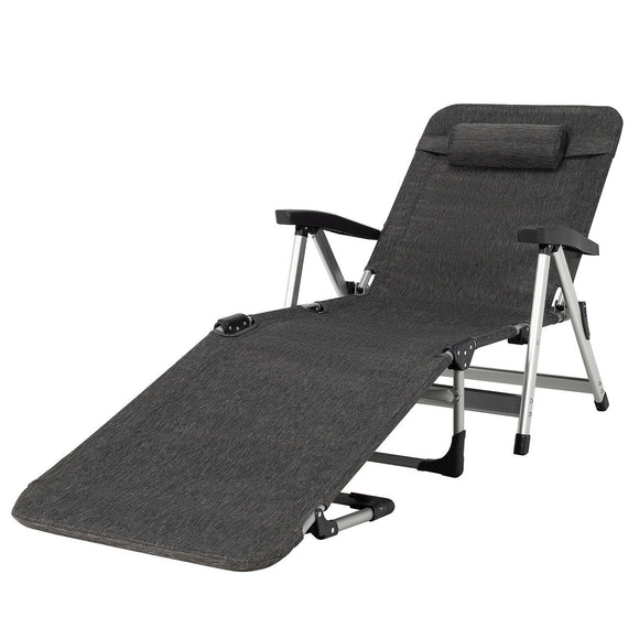 Beach Folding Chaise Lounge Recliner with 7 Adjustable Position, reg $286.99