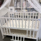 portable crib with storage and net canopy - fully assembled - scratch & dent
