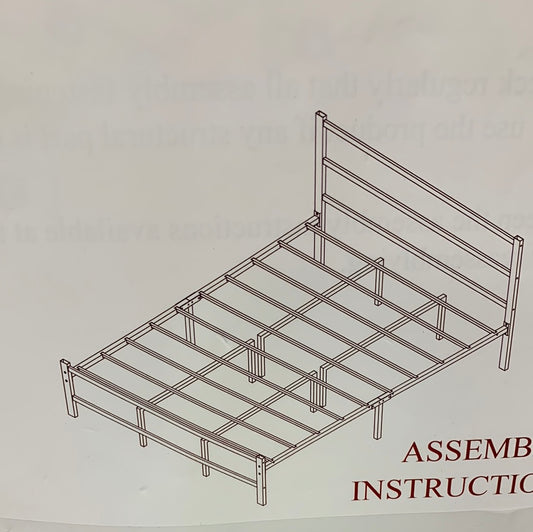 Full metal platform bed, black, in box