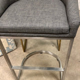 *SALE* Richardson 26`` stool - dark grey, chrome  legs