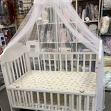 portable crib with storage and net canopy - fully assembled - scratch & dent