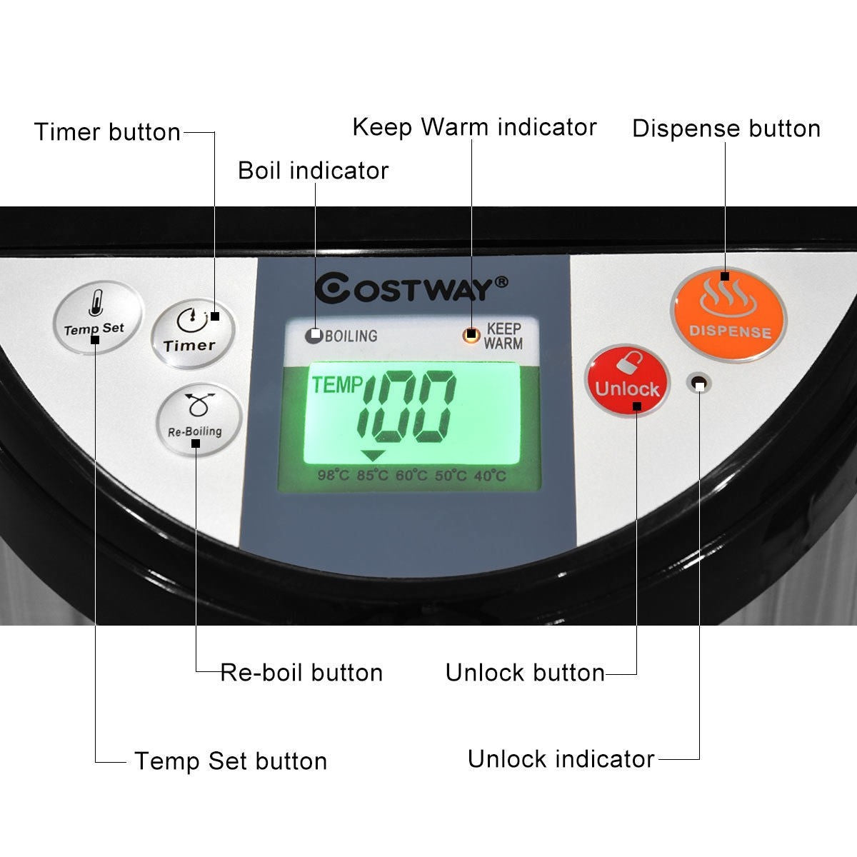 5-liter Electric LCD Water Boiler and Warmer