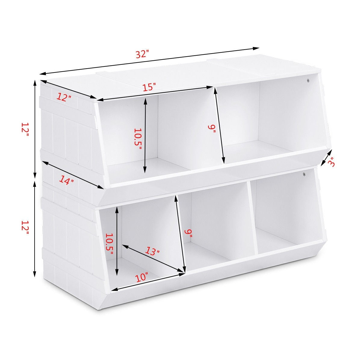 Kids Flexible Stackable Toy Box Organizer Storage Cabinet – Wilsons ...