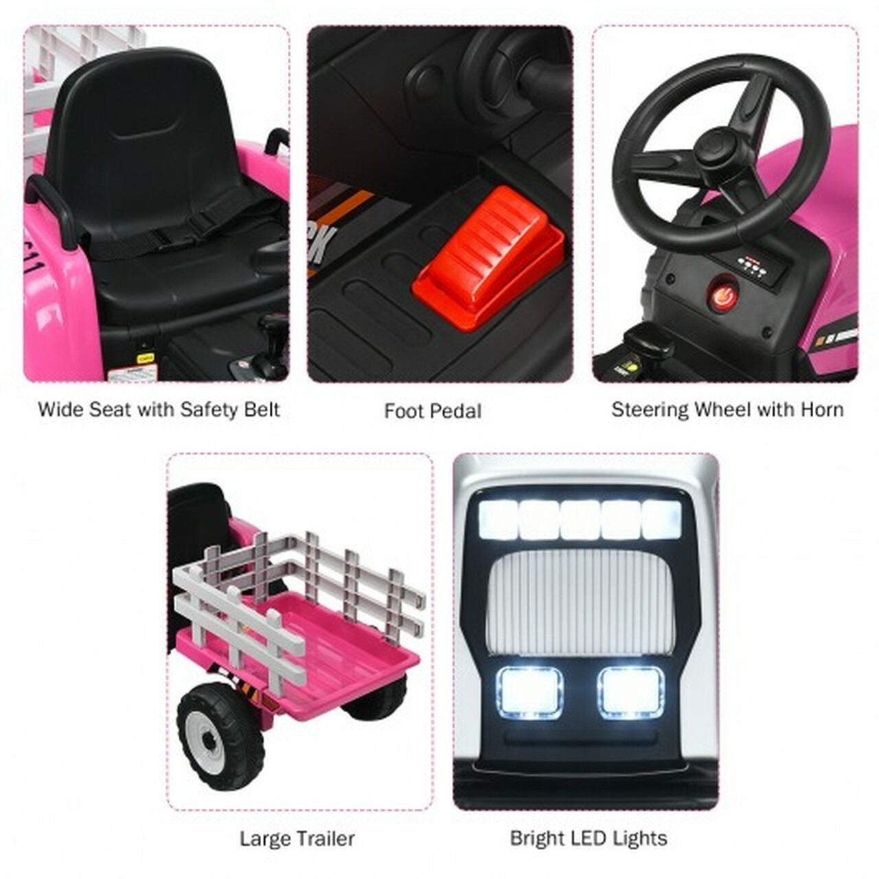 12v 7ah Kids Battery Powered Electric Tractor With Trailer *FULLY ASSEMBLED*