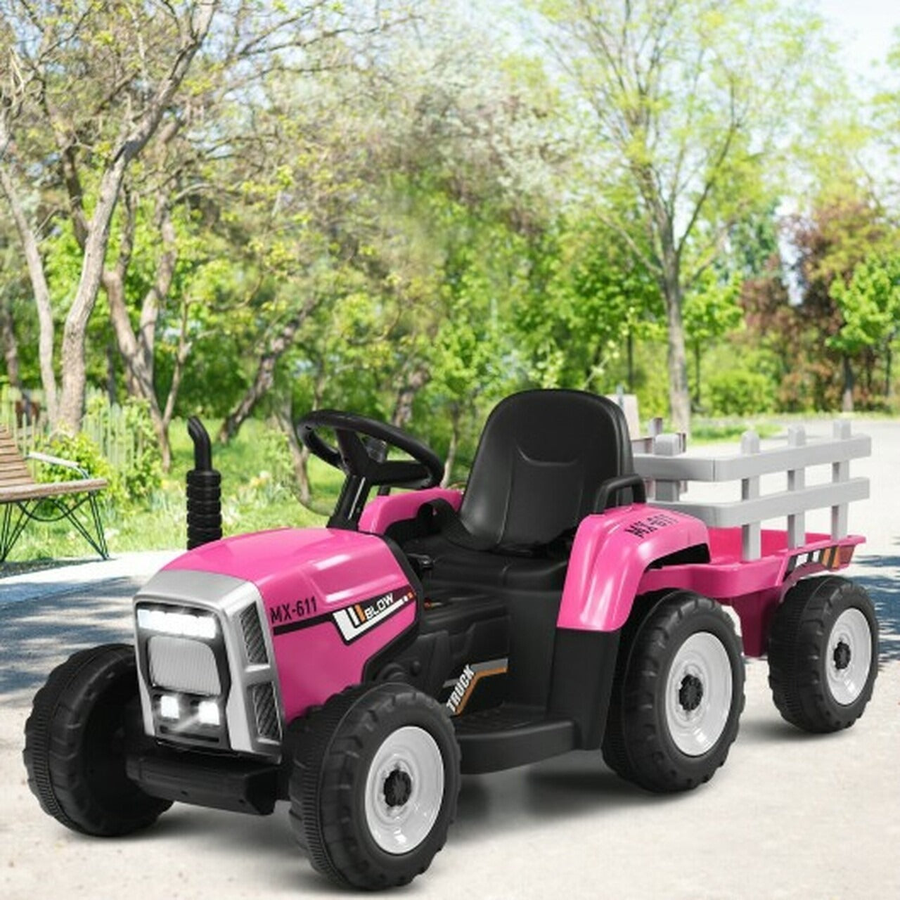 12v 7ah Kids Battery Powered Electric Tractor With Trailer *FULLY ASSEMBLED*