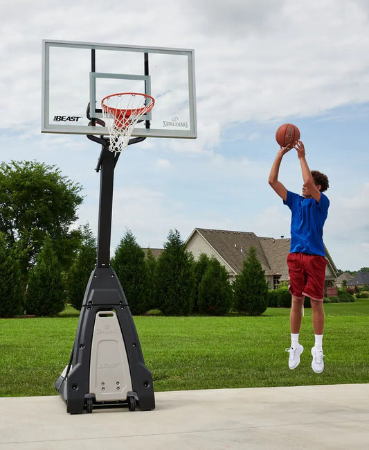 SPECIAL...Gymnasium Grade, Spalding 'The Beast' Portable Glass Basketball System *UNASSEMBLED*COMES IN 3 BOXES*