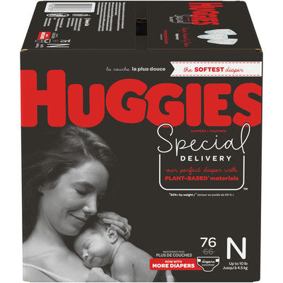 Huggies Special Delivery Hypoallergenic Baby Diapers, Size Newborn, 76 Ct